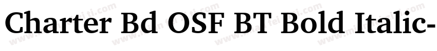 Charter Bd OSF BT Bold Italic字体转换